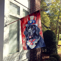 Newfoundland Patriotic American House Flag