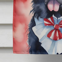 Newfoundland Patriotic American House Flag
