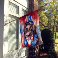 Newfoundland Patriotic American House Flag