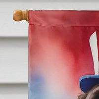 Newfoundland Patriotic American House Flag
