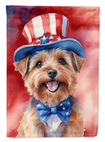 Norfolk Terrier Patriotic American House Flag