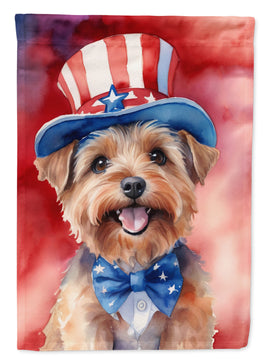 Norfolk Terrier Patriotic American House Flag