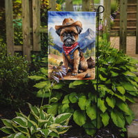 Brussels Griffon Cowboy Welcome Garden Flag