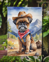 Brussels Griffon Cowboy Welcome Garden Flag
