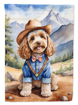Cockapoo Cowboy Welcome Garden Flag