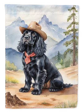 Cocker Spaniel Cowboy Welcome House Flag