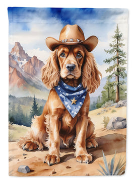 Cocker Spaniel Cowboy Welcome Garden Flag