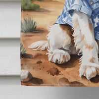 Cocker Spaniel Cowboy Welcome House Flag