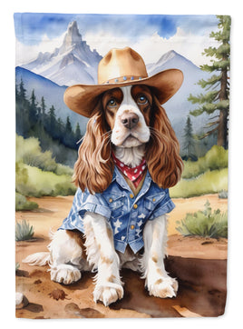 Cocker Spaniel Cowboy Welcome House Flag