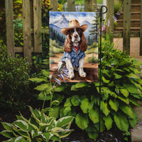 Cocker Spaniel Cowboy Welcome Garden Flag