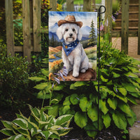 Coton de Tulear Cowboy Welcome Garden Flag