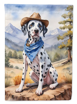 Dalmatian Cowboy Welcome House Flag