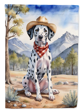 Dalmatian Cowboy Welcome House Flag