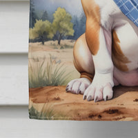 English Bulldog Cowboy Welcome House Flag