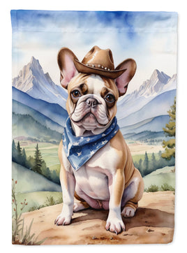 French Bulldog Cowboy Welcome House Flag