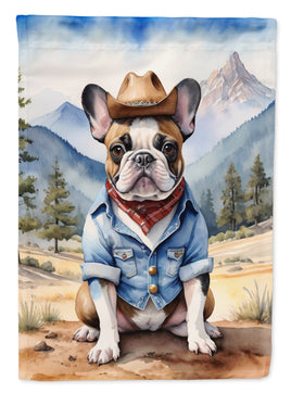 French Bulldog Cowboy Welcome House Flag