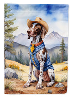 German Shorthaired Pointer Cowboy Welcome House Flag