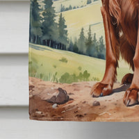 Irish Setter Cowboy Welcome House Flag