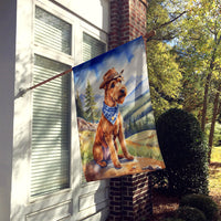 Irish Terrier Cowboy Welcome House Flag
