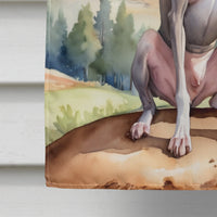 Italian Greyhound Cowboy Welcome House Flag