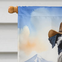 Kerry Blue Terrier Cowboy Welcome House Flag