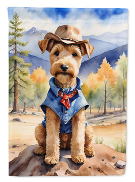 Lakeland Terrier Cowboy Welcome House Flag