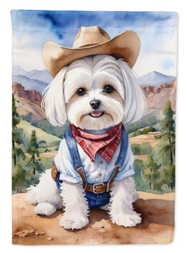 Maltese Cowboy Welcome House Flag