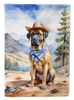 Mastiff Cowboy Welcome House Flag