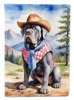 Neapolitan Mastiff Cowboy Welcome House Flag