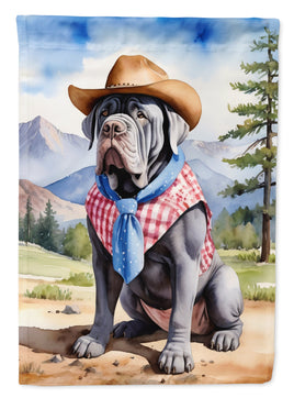 Neapolitan Mastiff Cowboy Welcome House Flag