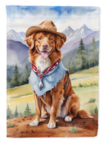 Nova Scotia Duck Tolling Retriever Cowboy Welcome House Flag