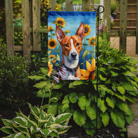 Basenji in Sunflowers Garden Flag