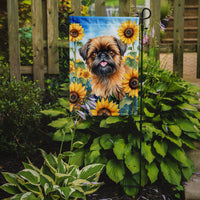 Brussels Griffon in Sunflowers Garden Flag