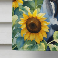 Cane Corso in Sunflowers House Flag