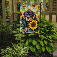 Cavalier Spaniel in Sunflowers Garden Flag