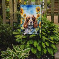 Cocker Spaniel in Sunflowers Garden Flag