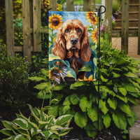 Cocker Spaniel in Sunflowers Garden Flag