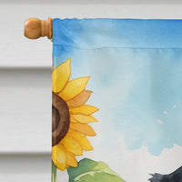 Dachshund in Sunflowers House Flag