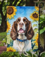 English Springer Spaniel in Sunflowers Garden Flag