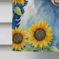 Komondor in Sunflowers House Flag
