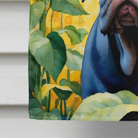 Neapolitan Mastiff in Sunflowers House Flag