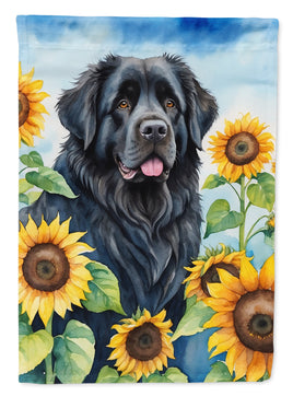 Newfoundland in Sunflowers House Flag