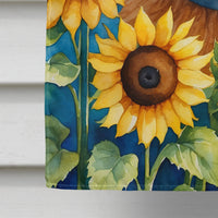 Norfolk Terrier in Sunflowers House Flag
