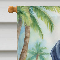 Bluetick Coonhound Luau House Flag
