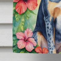 Bluetick Coonhound Luau House Flag
