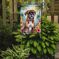 Boxer Luau Garden Flag