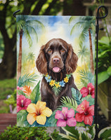 Boykin Spaniel Luau Garden Flag