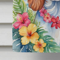Cavalier Spaniel Luau House Flag