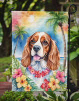 Cavalier Spaniel Luau Garden Flag