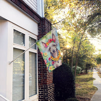 Chinese Crested Luau House Flag